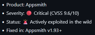 Appsmith Vulnerable to Account Takeover Exploit – CVE-2026-22794